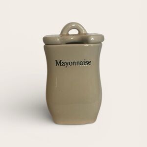 Longaberger Pottery Condiment Mayonnaise Jar